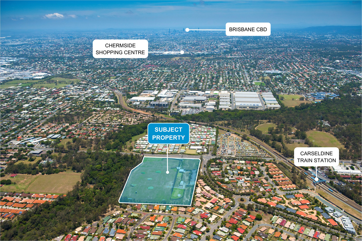 Aerial view of Fitzgibbon Site