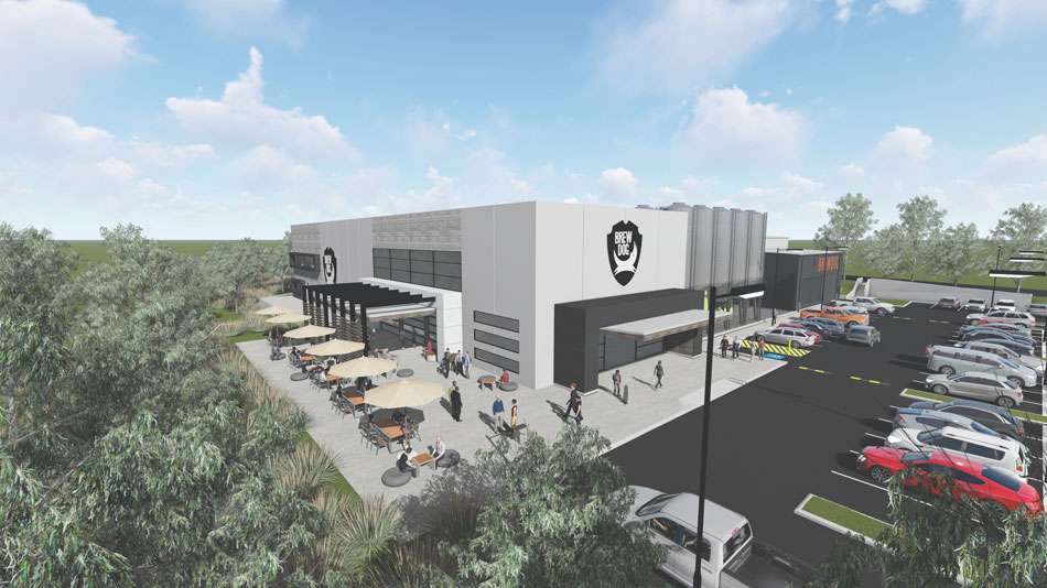 Artist's impression of new BrewDog Brisbane brewery and headquarters