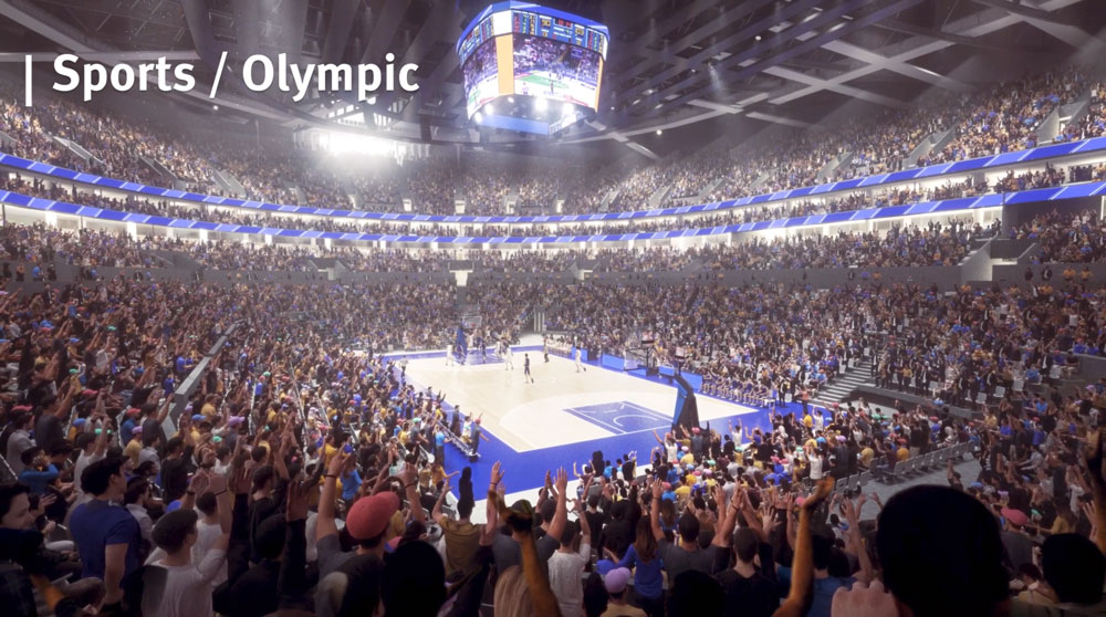 Inside Brisbane Live showing olympic/sports mode