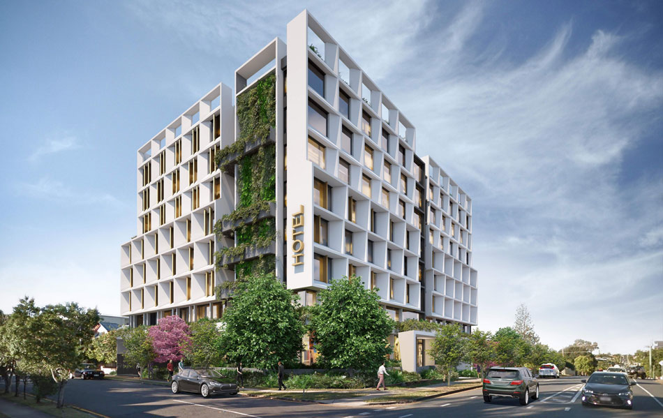 Architectual rendering of 529 Hamilton Rd, Chermside proposed hotel