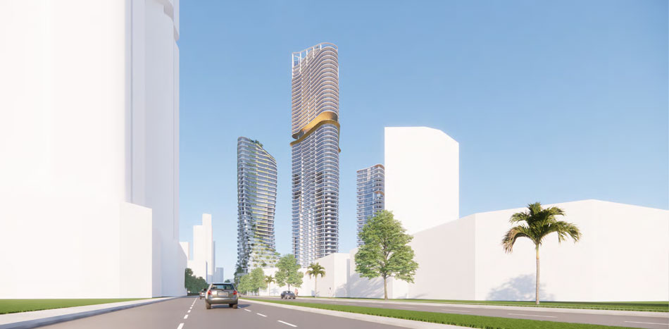 Architectural rendering of Gurner's La Pelago development