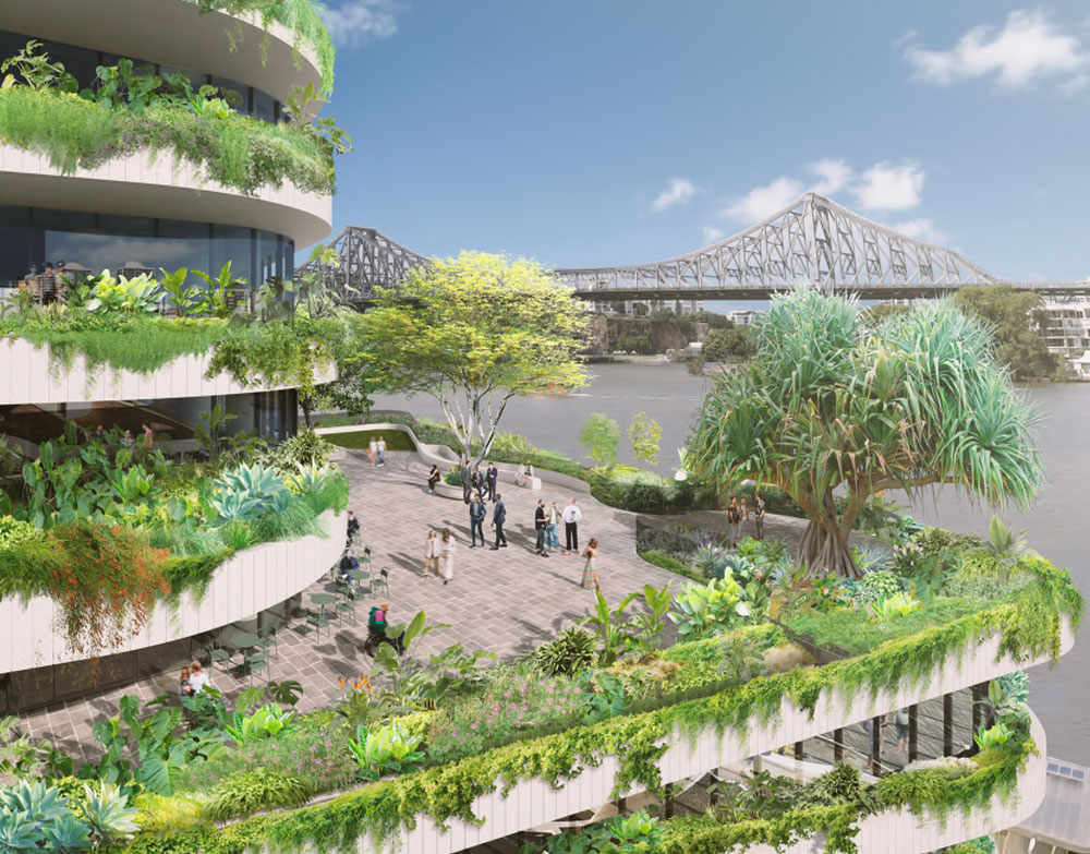 Architectural rendering of GPT's 135 Eagle Street, Brisbane City