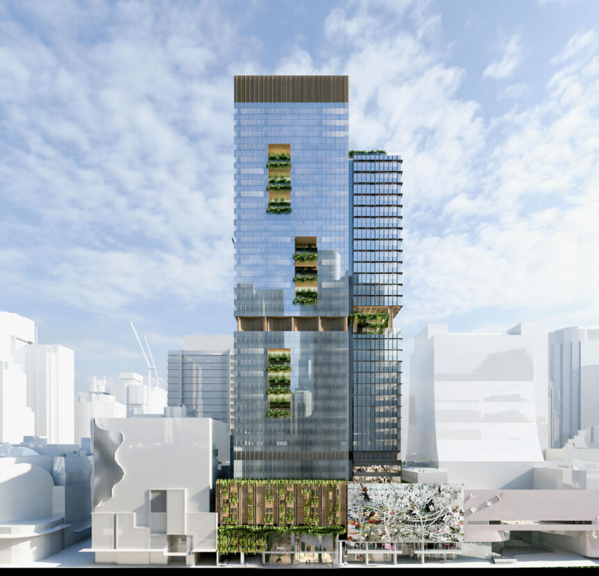 Architectural rendering of ISPT's proposed 150 Elizabeth Street