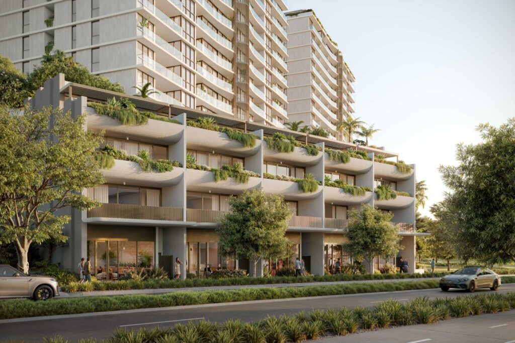 Architectural rendering of SOL by Walker, a new residential development in the Maroochydore City Centre.