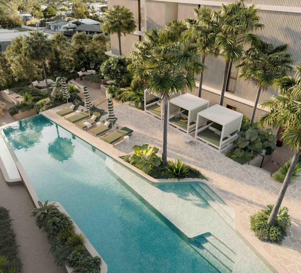 Architectural rendering of SOL by Walker, a new residential development in the Maroochydore City Centre.