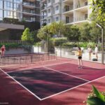 Architectural rendering of ORIA's Pickleball Court