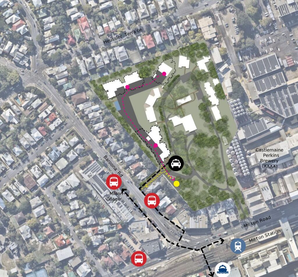 Site of the proposed retirement living development at 233 Milton Road, Milton.