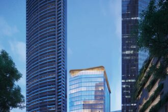 Architectural rendering of 450 Queen Street Brisbane