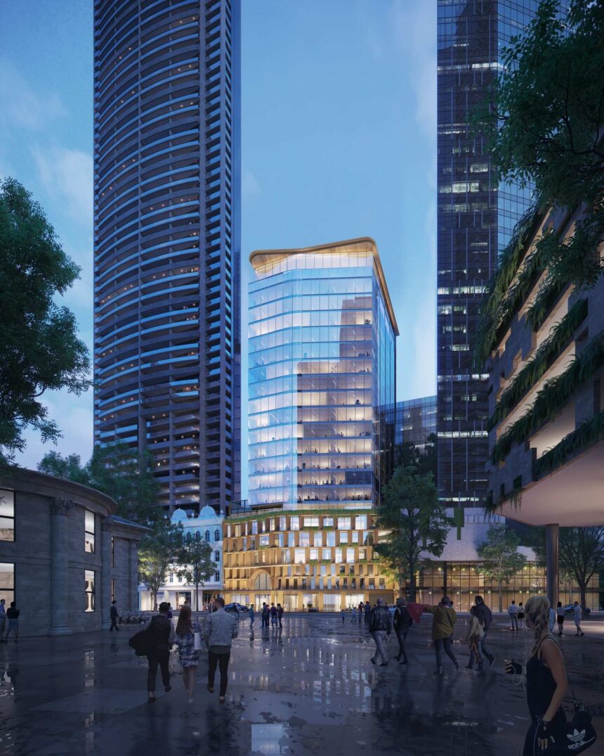 Architectural rendering of 450 Queen Street Brisbane