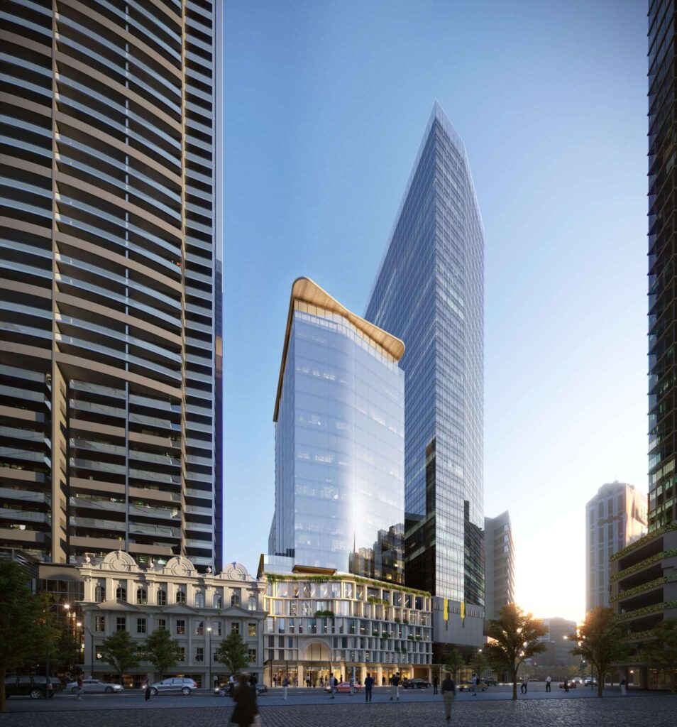 Architectural rendering of 450 Queen Street Brisbane