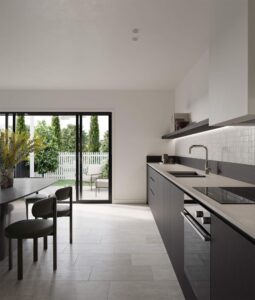 Architectural rendering of Wellbrook internal kitchen area