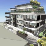 Architectural rendering of the proposed mixed use development at 128 Racecourse Road, Ascot