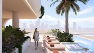 Concept rendering of rooftop recreation and pool facilities proposed at Symphony