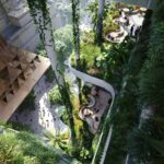 Rainforest terraces and public realm viewed from above