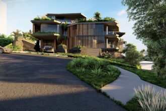 Architectural rendering of the external built form of the proposed Ryans Road, St Lucia project