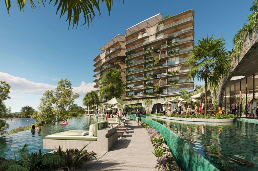 Architectural rendering of the proposed Sandstone Point Resort expansion