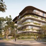 Architectural rendering of the external built form of the proposed 424 Bowen Terrace project