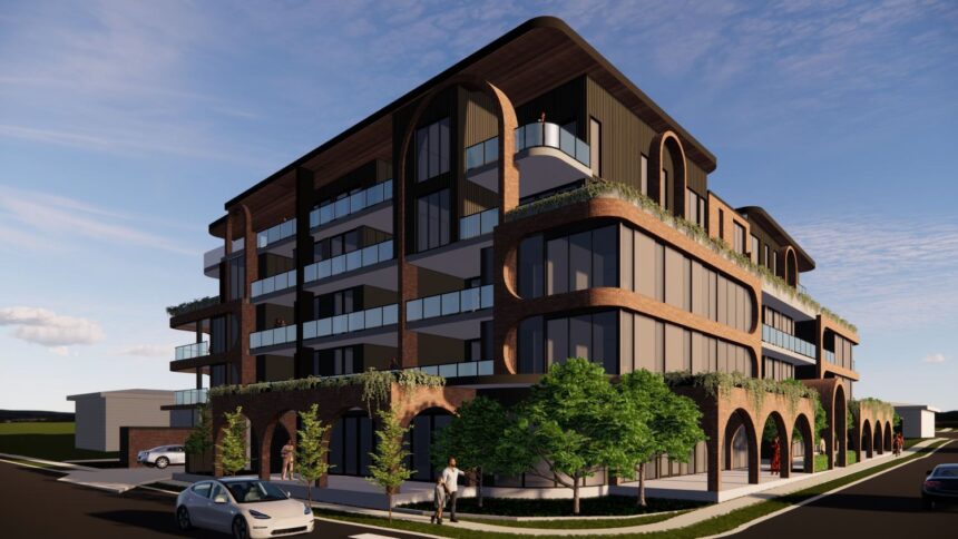Architectural rendering of the proposed mixed-use Wynnum project