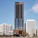 Architectural rendering of the external built form of the proposed Spring House project.