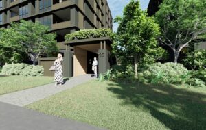 Architectural rendering of the external built form of the proposed 22-40 Dawson Road, Upper Mount Gravatt project.