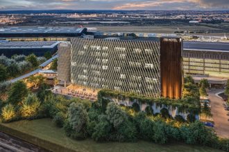 Architectural rendering of the proposed International Terminal hotel