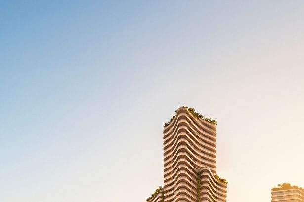 Architectural rendering of the external of Avela - 60 Kingsford Smith Drive, Albion by Frank Developments