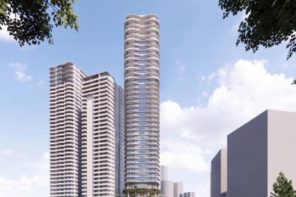 Render of the 42 storey 101 OBR Residences tower in Broadbeach